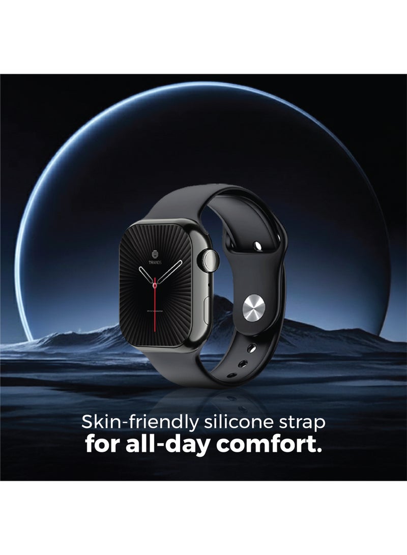 Trands SW50 Smart Watch for iOS & Android, 1.75-Inch TFT Touch Screen, Bluetooth Calling, IP68 Waterproof, Fitness Tracker with Heart Rate & Sleep Monitor, Black - Image 4